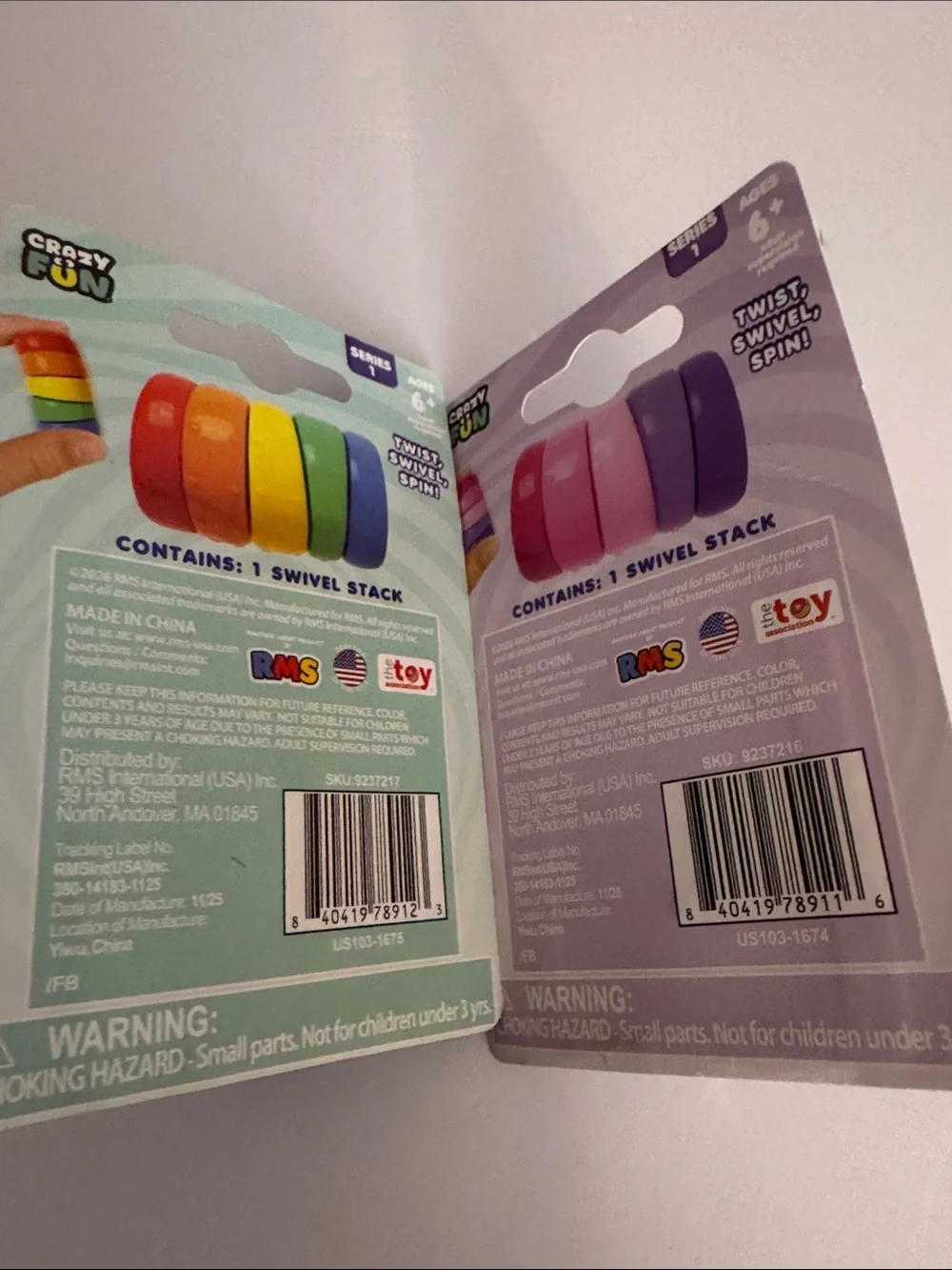Swivel Stack Toy - Rainbow and Pink Sets